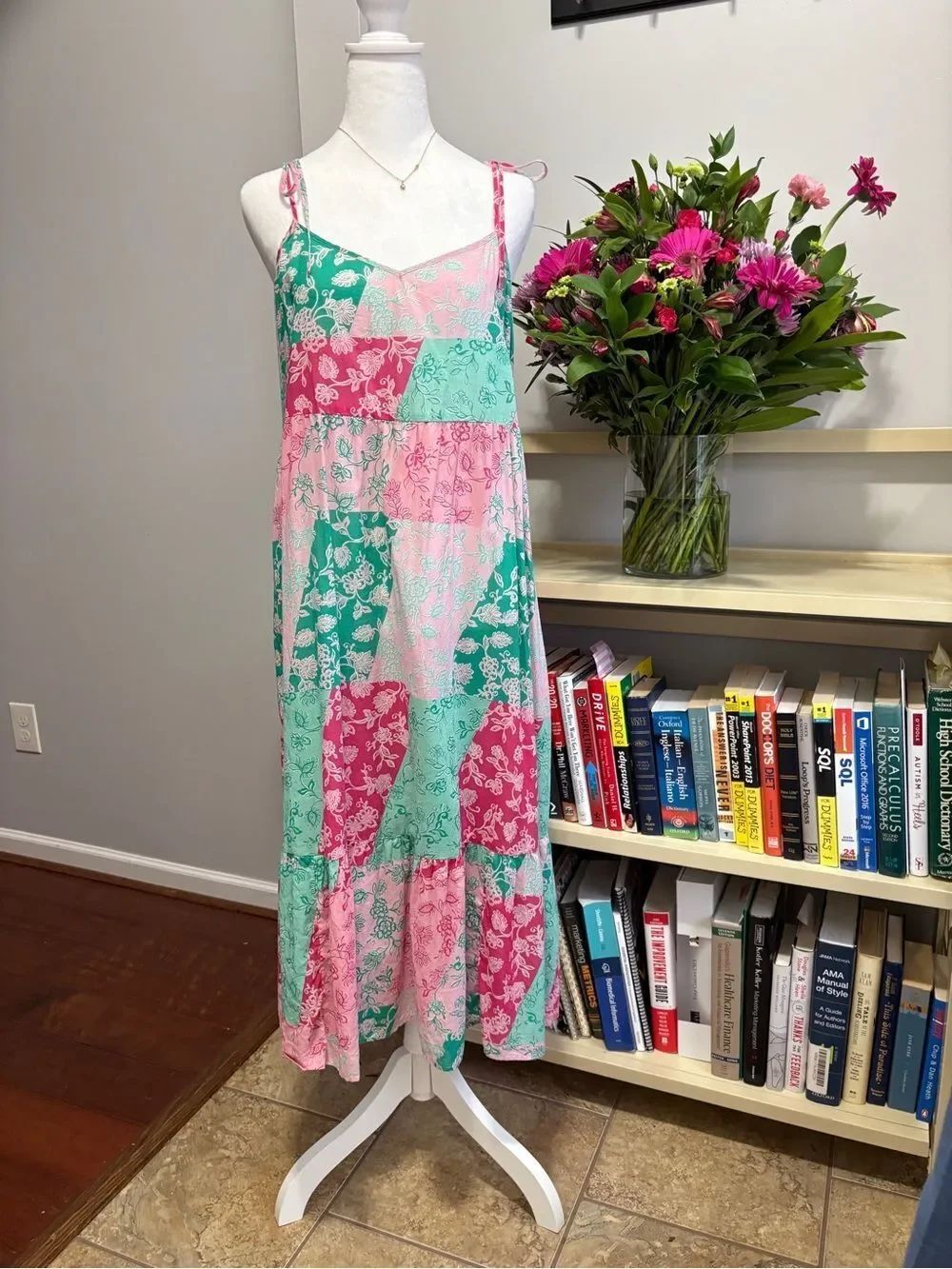 J. Crew Factory Pink Patchwork Floral Sundress